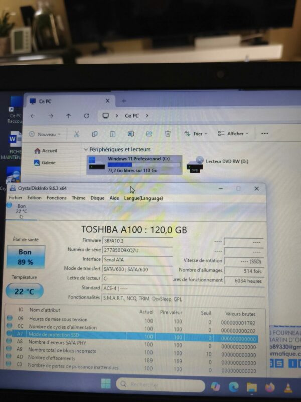 Ordinateur portable Toshiba satellite pro r50 de 15,6 pouces reconditionné w11 – Image 5