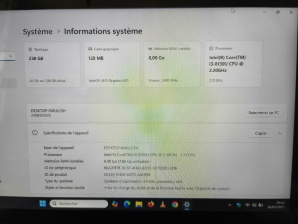 Ordinateur portable Lenovo Yoga L380  tactile de 14 pouces reconditionné – Image 2
