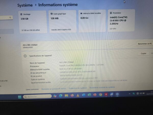 Ordinateur portable Lenovo L380 de 13,3 pouces reconditionné – Image 2