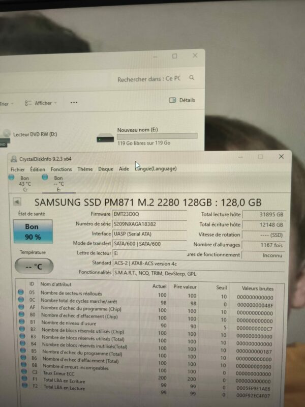 Samsung SSD PM871 M.2 2280 128GB reconditionné – Image 4