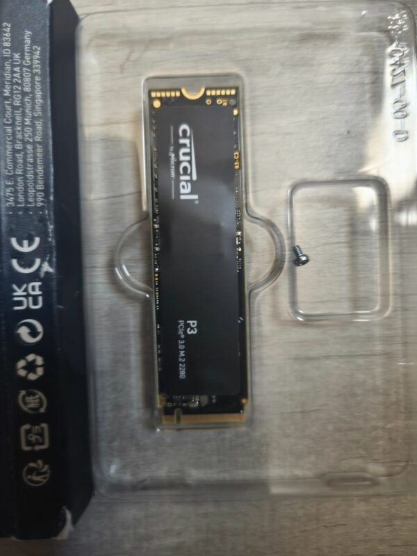 Nvme Crucial P3 500Go NEUF