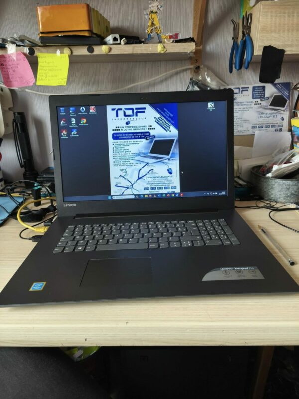 Lenovo IdeaPad 330 17,3" – Intel Pentium, 8 Go RAM, SSD 256 Go, Windows 11 + Office 2021 (Reconditionné, Garantie 6 mois)
