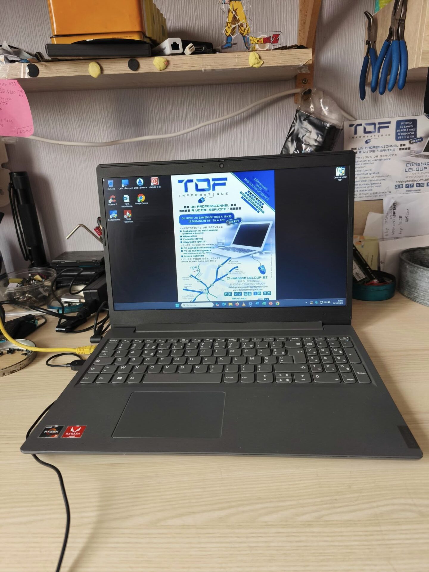 Tof Informatique Ordinateur portable Lenovo Ordinateur portable Lenovo V155 15,6" – Reconditionné – Ryzen 3 / SSD + HDD / Windows 11 Pro Ordinateur portable Lenovo V155 15,6" – Reconditionné – Ryzen 3 / SSD + HDD / Windows 11 Pro