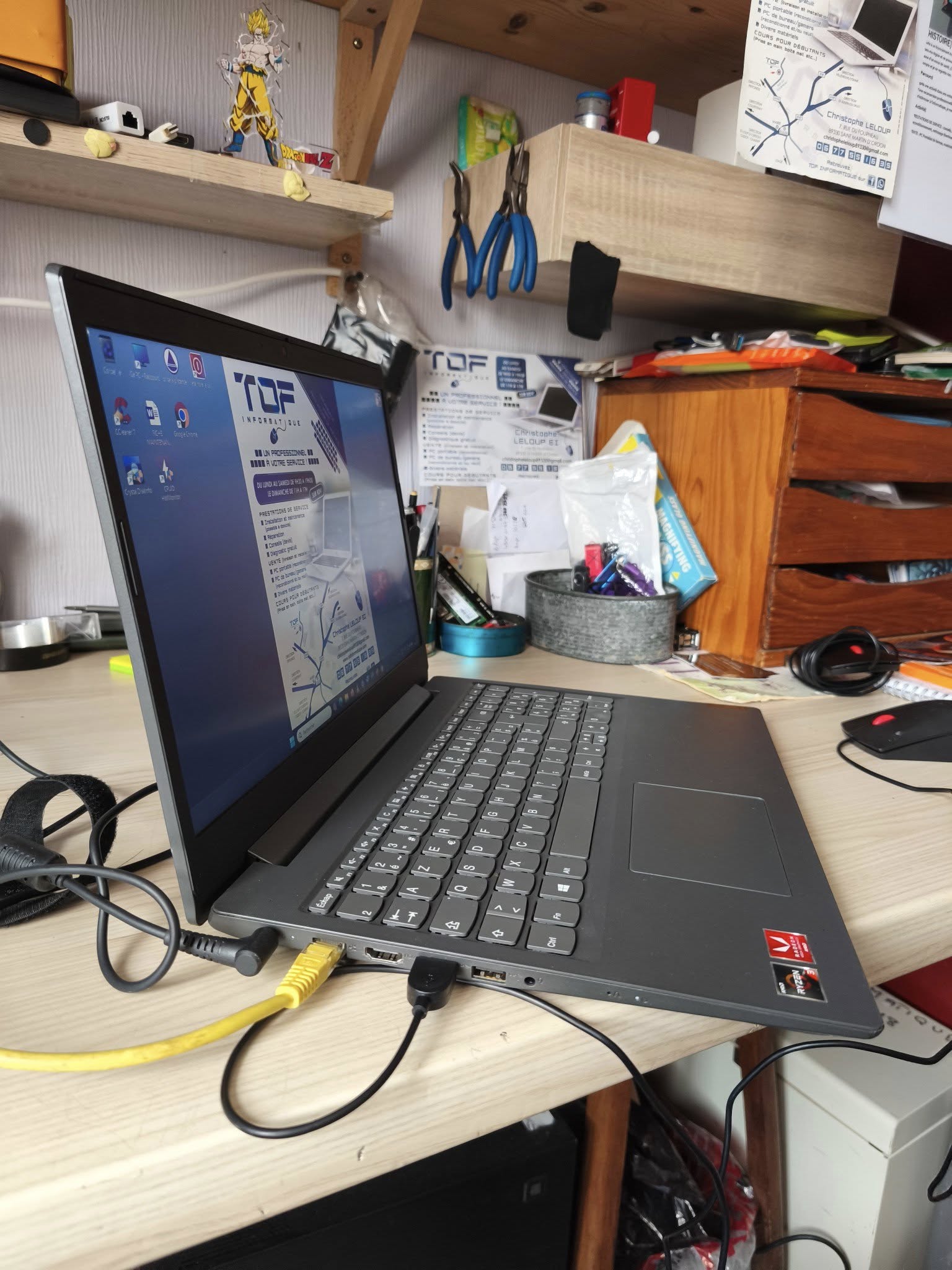 Tof Informatique Ordinateur portable Lenovo Ordinateur portable Lenovo V155 15,6" – Reconditionné – Ryzen 3 / SSD + HDD / Windows 11 Pro Ordinateur portable Lenovo V155 15,6" – Reconditionné – Ryzen 3 / SSD + HDD / Windows 11 Pro – Image 4