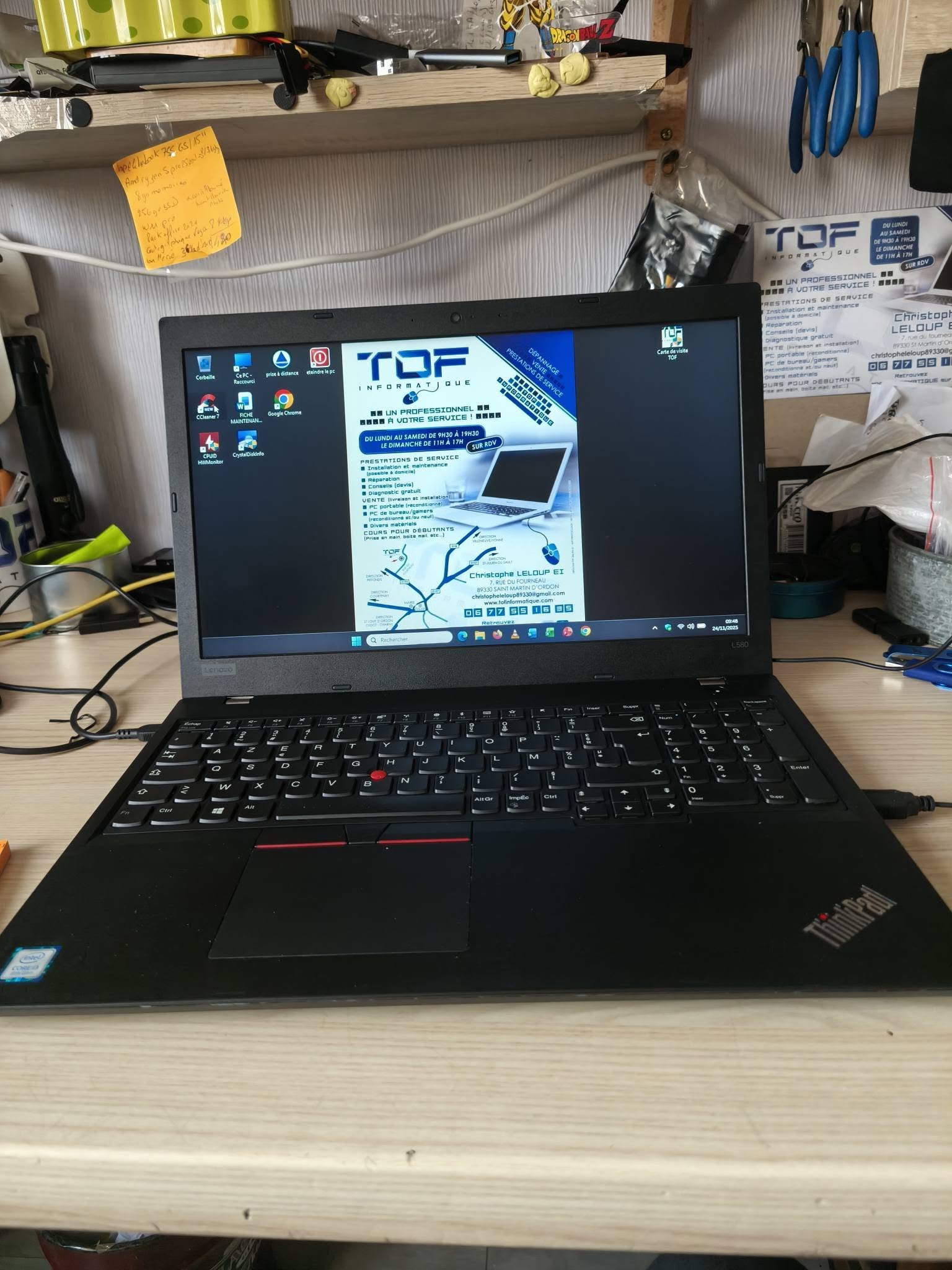 Tof Informatique Ordinateur portable Lenovo Thinpad Ordinateur portable Lenovo Thinpad L580 de 15,6 pouces reconditionné Ordinateur portable Lenovo Thinpad L580 de 15,6 pouces reconditionné