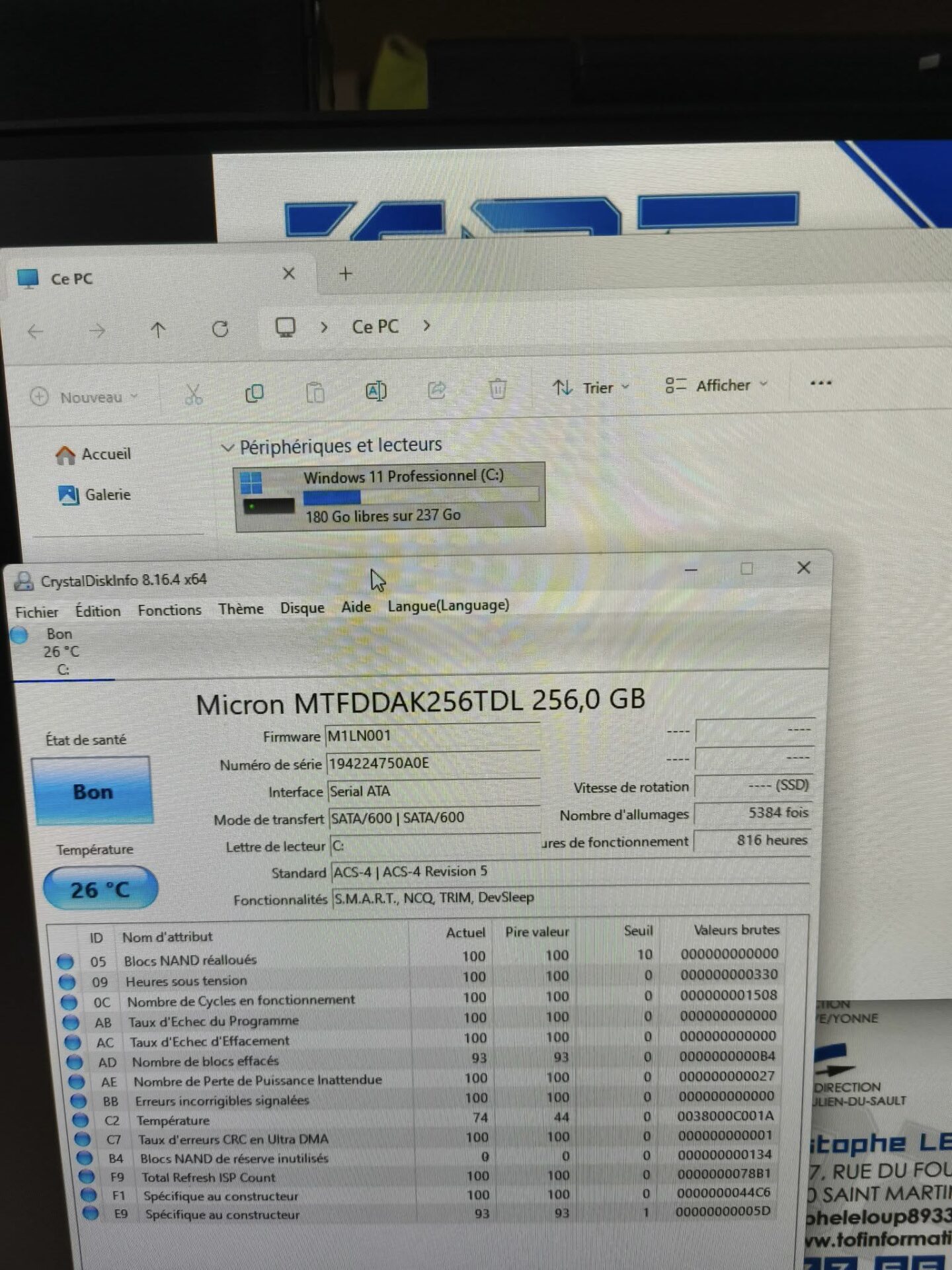Tof Informatique PC tout-en-un Lenovo 22 PC tout-en-un Lenovo 22" reconditionné PC tout-en-un Lenovo 22" reconditionné – Image 5