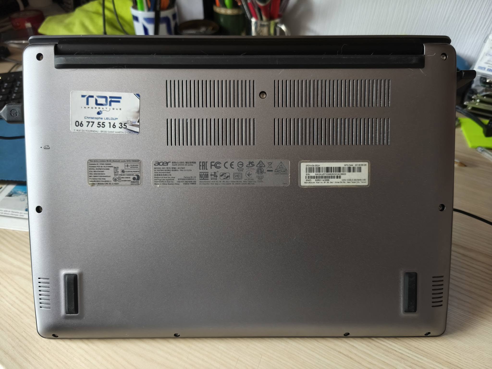 Tof Informatique Ordinateur portable Acer Ordinateur portable Acer Swift SF314 – 14 pouces Ordinateur portable Acer Swift SF314 – 14 pouces – Image 8