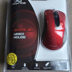 Souris filaire shape 2D advance rouge neuve