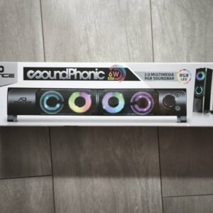 Enceinte 2.0 SoundPhonic 6W RMS – 2 en 1 RGB (Réf. SP-U900B)