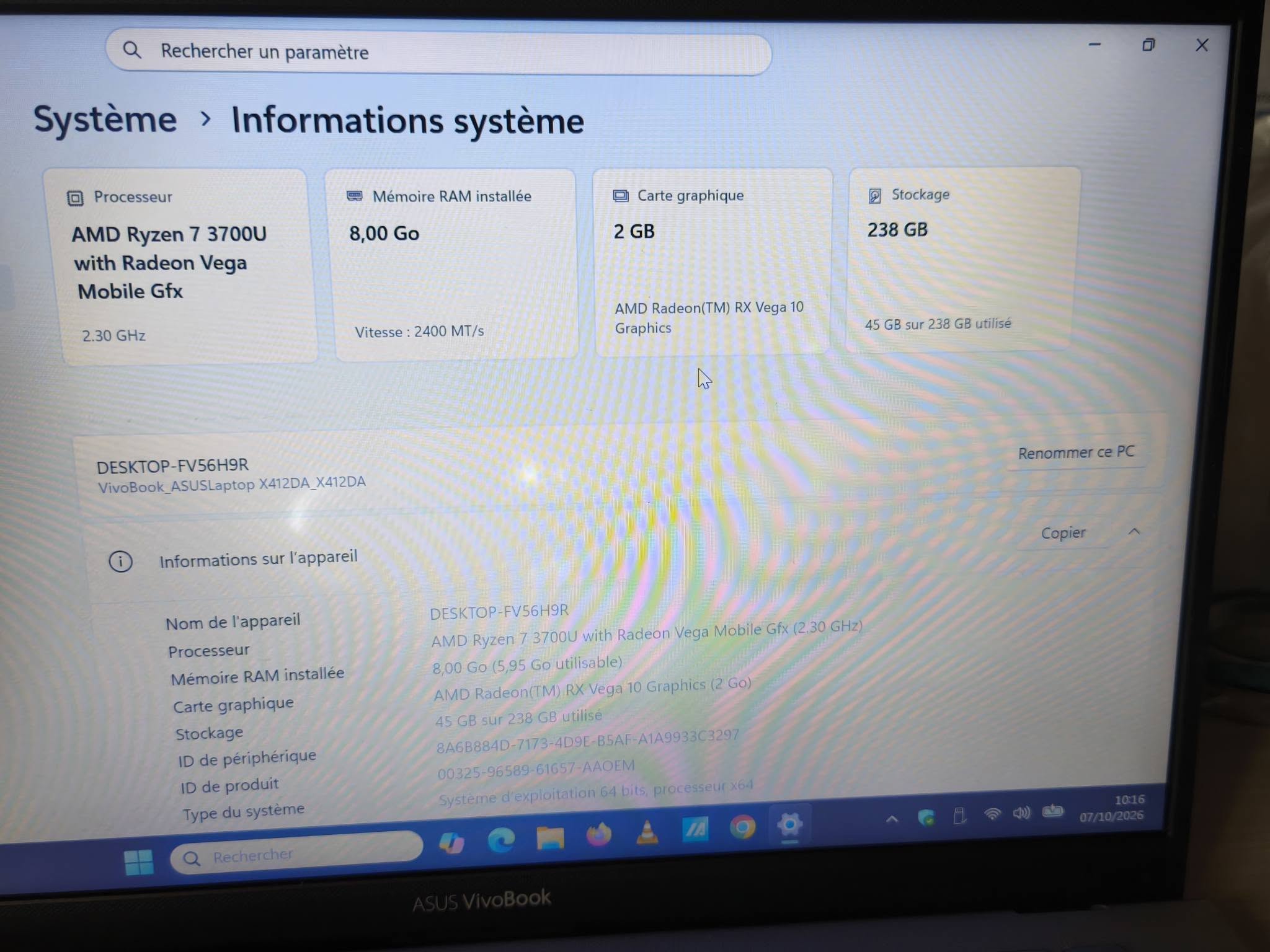 Tof Informatique Asus VivoBook X412D Asus VivoBook X412D 14" reconditionné Asus VivoBook X412D 14" reconditionné – Image 2