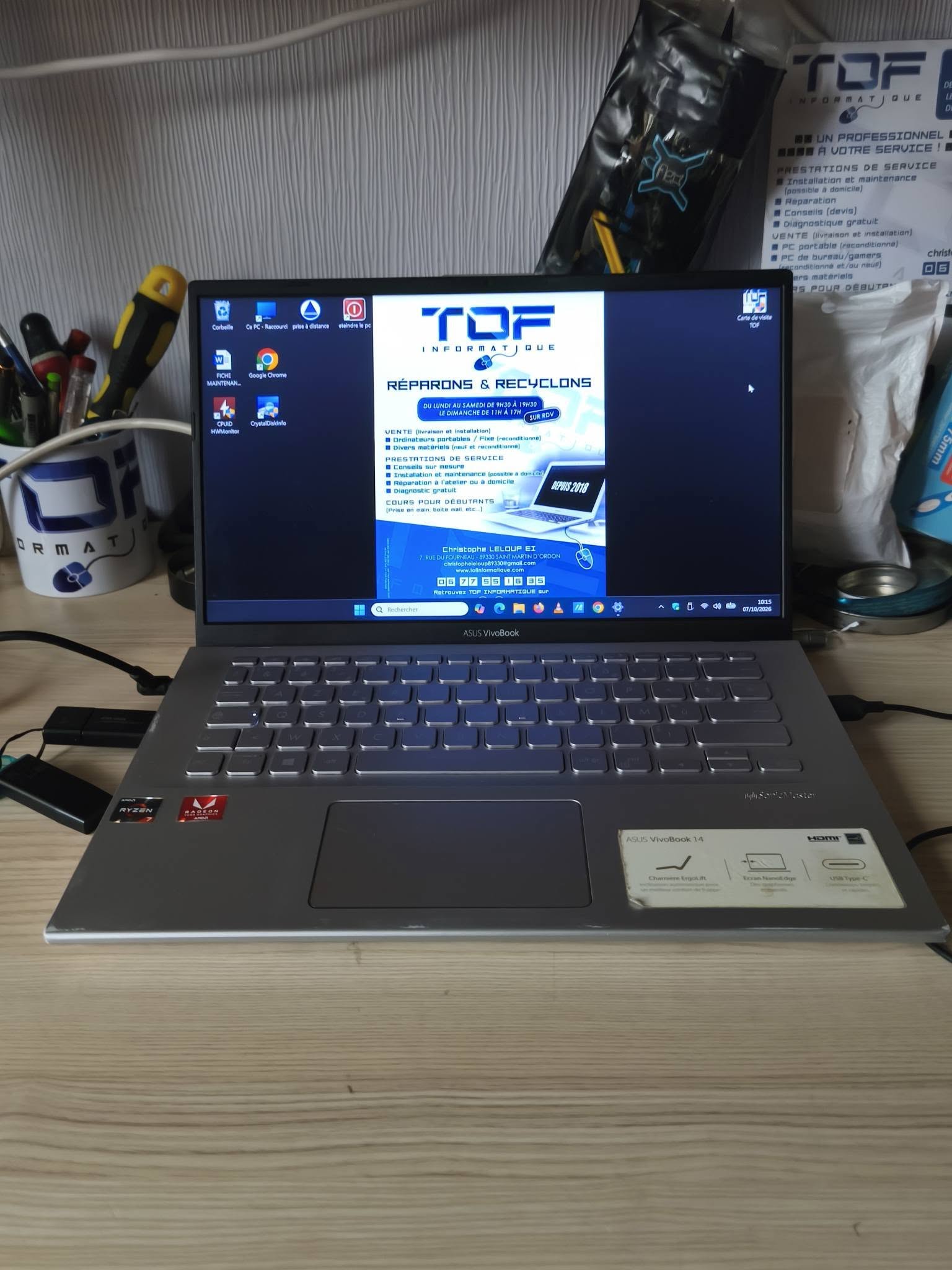 Tof Informatique Asus VivoBook X412D Asus VivoBook X412D 14" reconditionné Asus VivoBook X412D 14" reconditionné